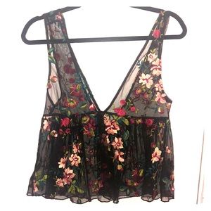 Beautiful mesh top, worn once!